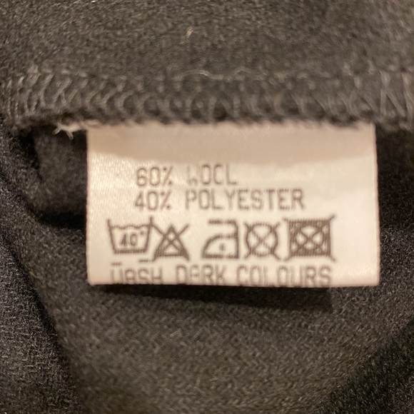 NWT. Love Wool Black Drop Waist Dress with Patent Belt & Front Pockets - Picture 15 of 16